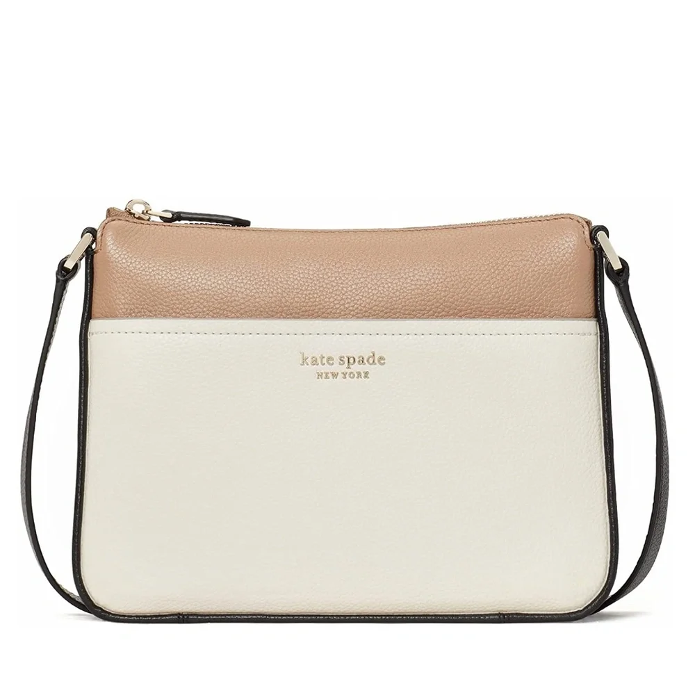 kate spade run around medium crossbody - black multi - Picture 1 of 7